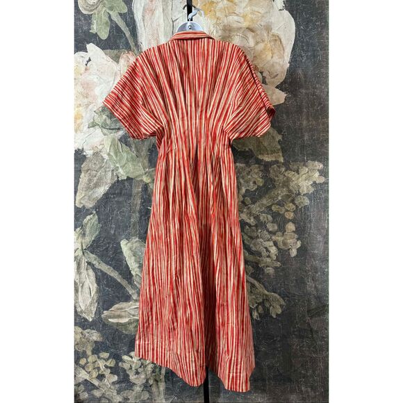 New Anthropologie The Tobie Button-Front Pleated Shirt Dress by Exquise Size M - Picture 7 of 10